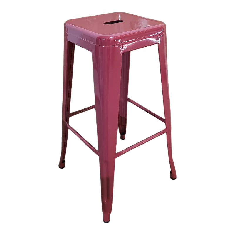 Σκαμπό μπαρ Utopia pakoworld μέταλλο terracotta 42x42x76εκ
