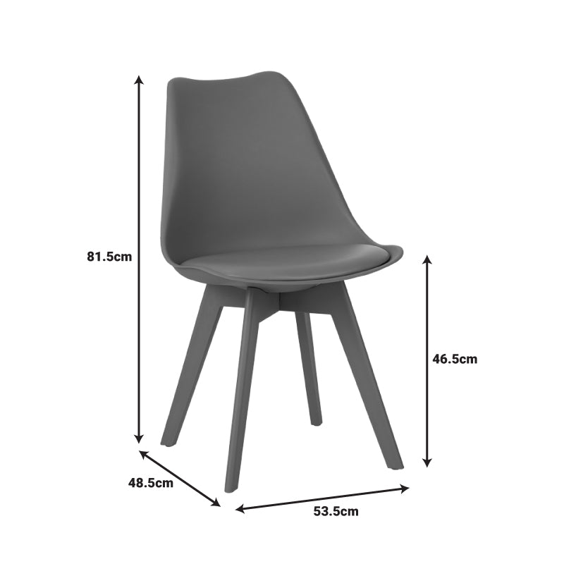 Καρέκλα Gaston I pakoworld PP-PU σε μέντα απόχρωση 48.5x53.5x81.5εκ