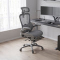 Καρέκλα γραφείου εργασίας Zenyk pakoworld mesh σε grey απόχρωση 63x70x126εκ
