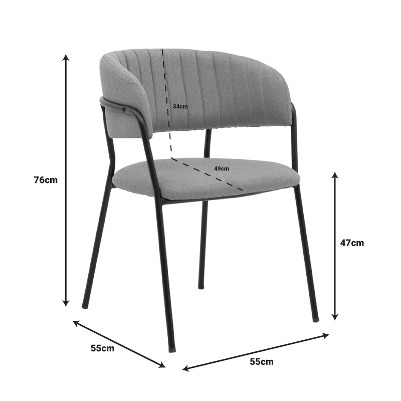 Πολυθρόνα Morel pakoworld μπεζ ύφασμα-πόδι μαύρο μέταλλο 55x55x76εκ