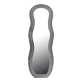 Καθρέπτης Glinde Inart βελούδο σε γκρι απόχρωση 50x3.3x150εκ
