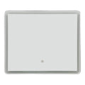 Καθρέπτης Led Quadrou pakoworld pp-αλουμίνιο 60x3x50εκ