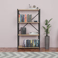 Βιβλιοθήκη Jackrey pakoworld oak μελαμίνης-μαύρο μέταλλο 63x30x114εκ