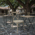 Καρέκλα Crossie pakoworld στοιβαζόμενη pp σε απόχρωση cappucino 41x46x84εκ