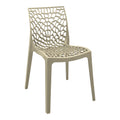 Καρέκλα στοιβαζόμενη Hush pakoworld pp σε cappuccino απόχρωση 41x53x80.5εκ