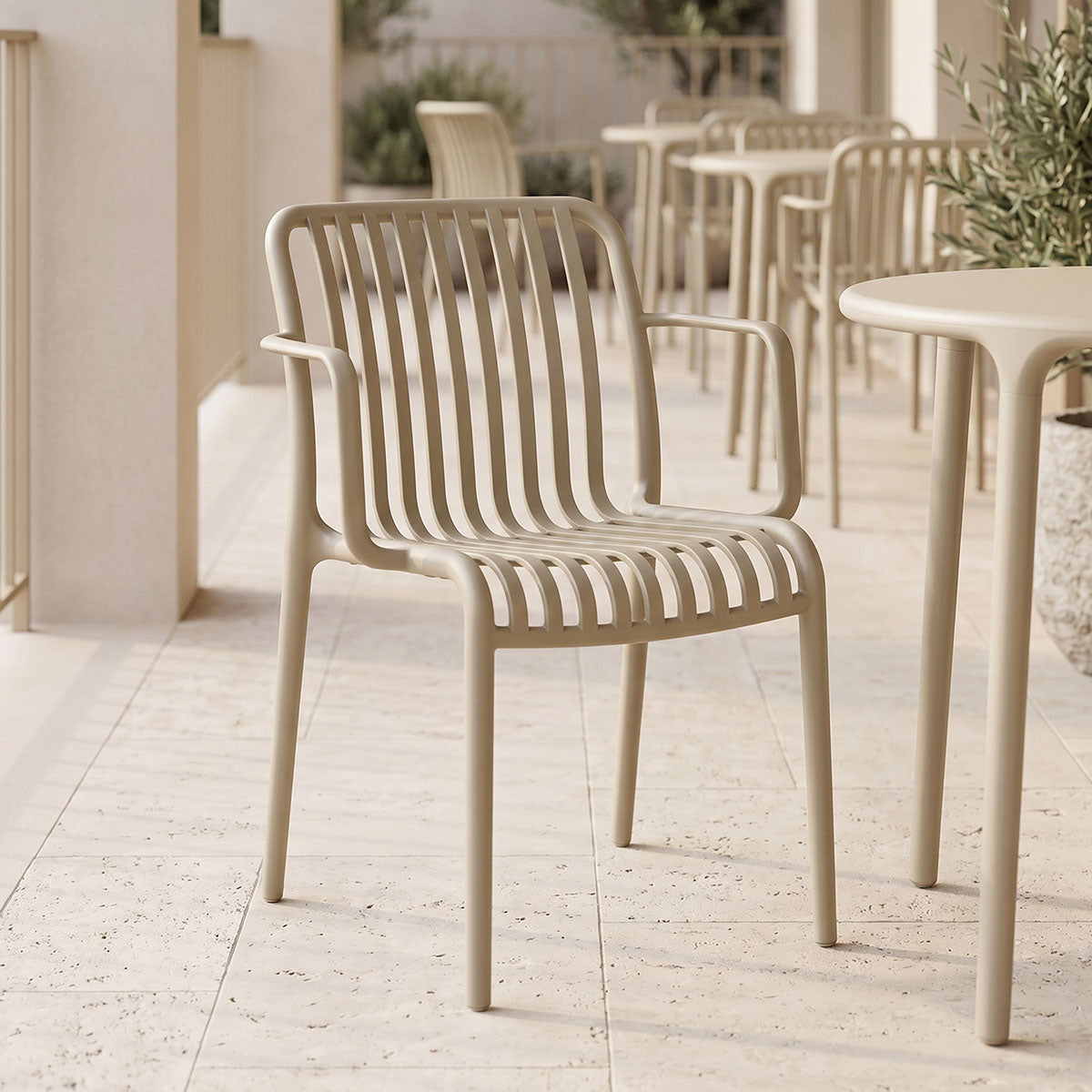 Πολυθρόνα Zoi pakoworld pp cappuccino 54x57.5x79εκ