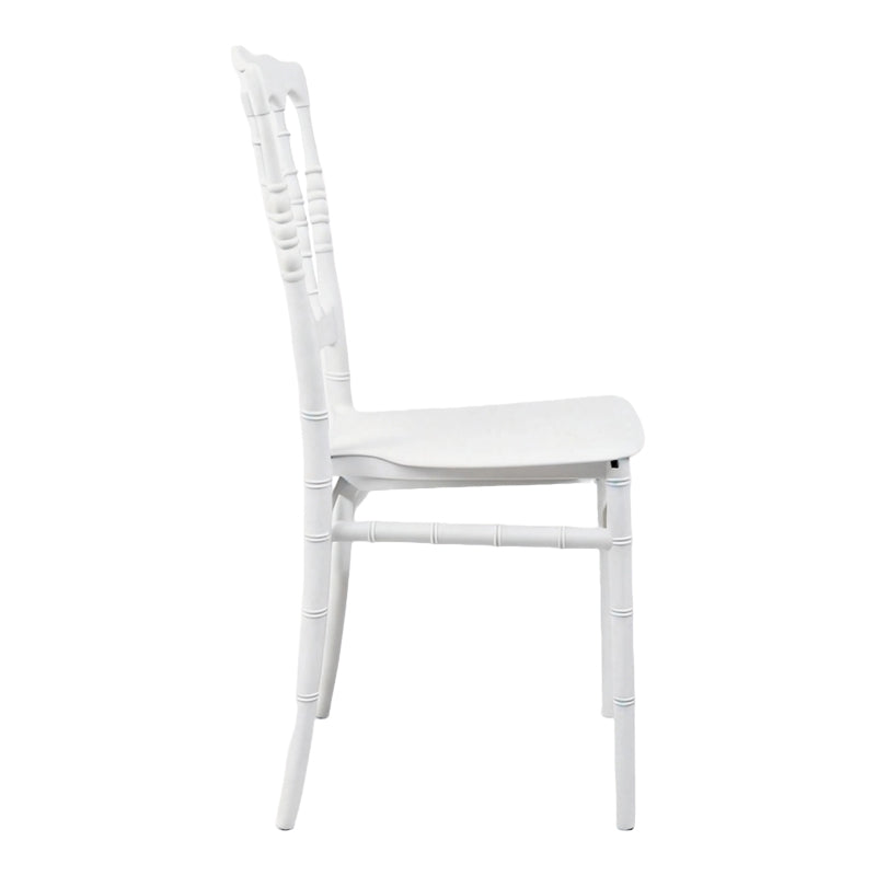 Καρέκλα Napoleon pakoworld pp λευκή 38,5x46,5x89εκ