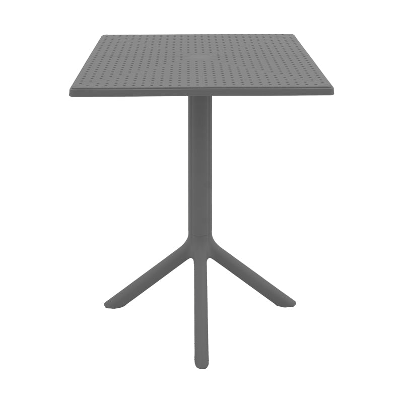 Τραπέζι Groovy pakoworld pp διατρητο ανθρακί 60x60x76εκ