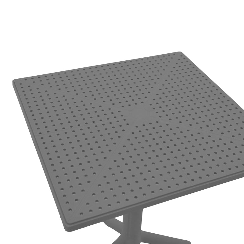 Τραπέζι Groovy pakoworld pp διατρητο ανθρακί 60x60x76εκ