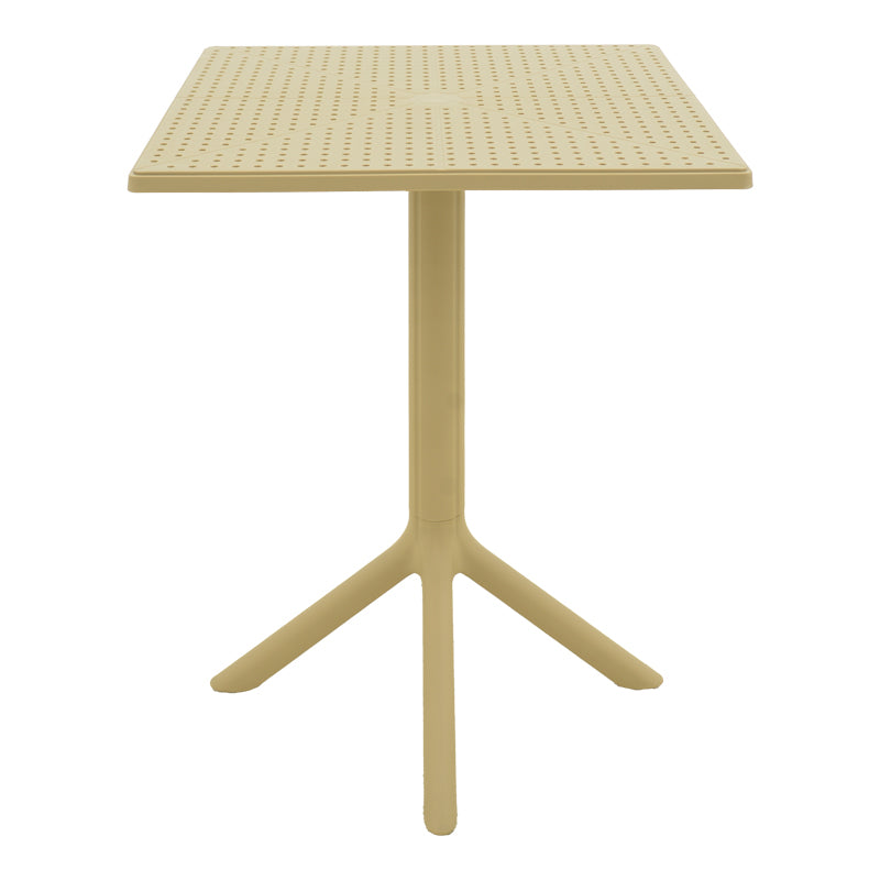 Τραπέζι Groovy pakoworld pp διατρητο cappuccino 60x60x76εκ