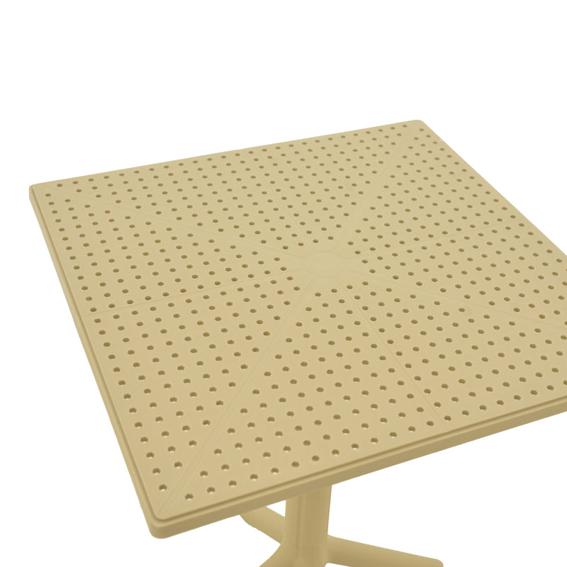 Τραπέζι Groovy pakoworld pp διατρητο cappuccino 60x60x76εκ