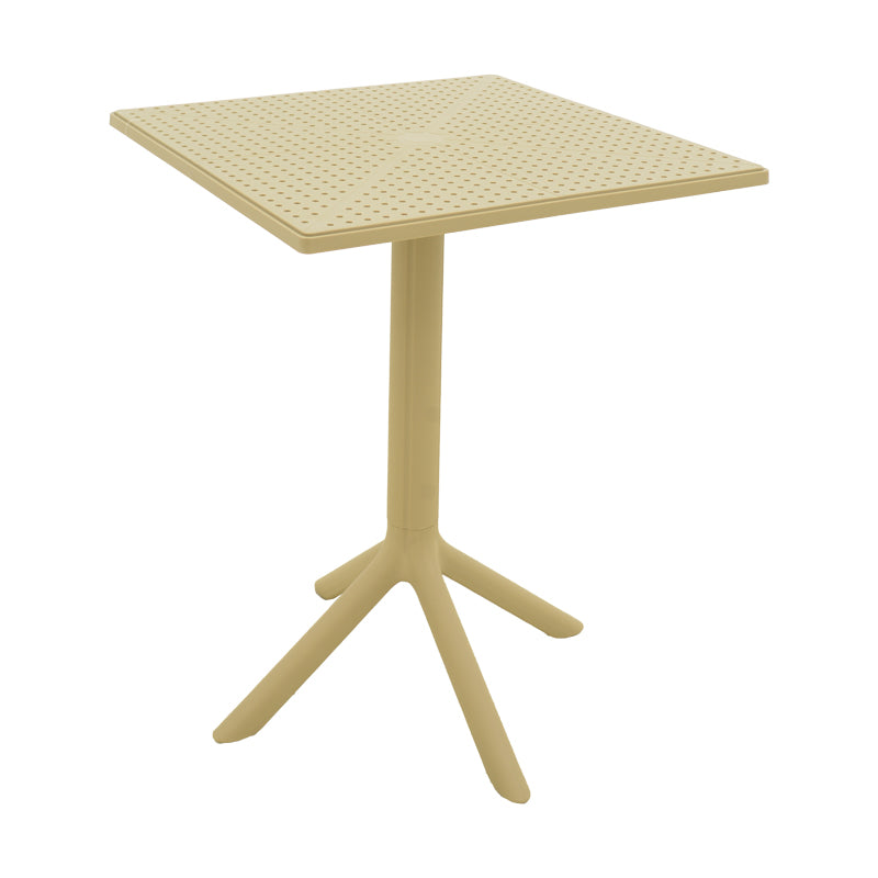Τραπέζι Groovy pakoworld pp διατρητο cappuccino 60x60x76εκ