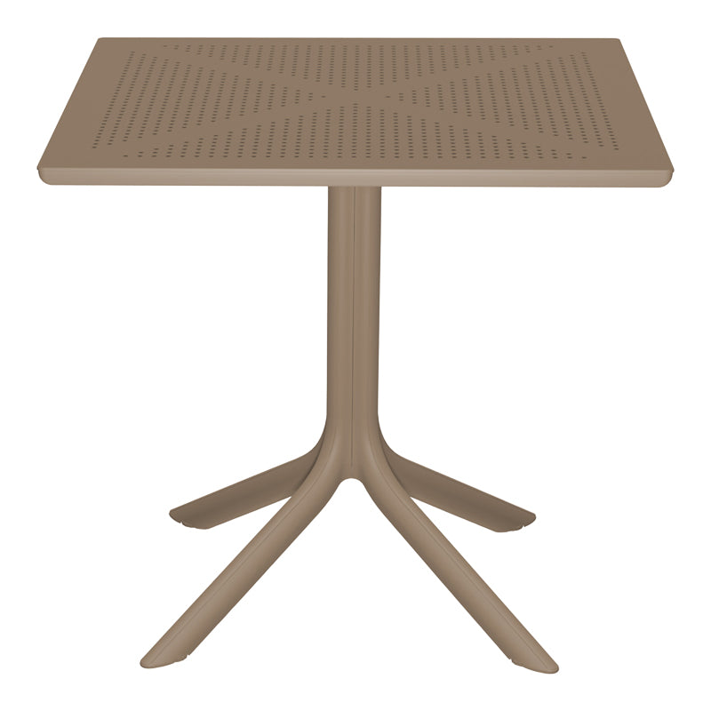 Τραπέζι Groovy pakoworld διατρητο pp cappuccino 80x80x74εκ