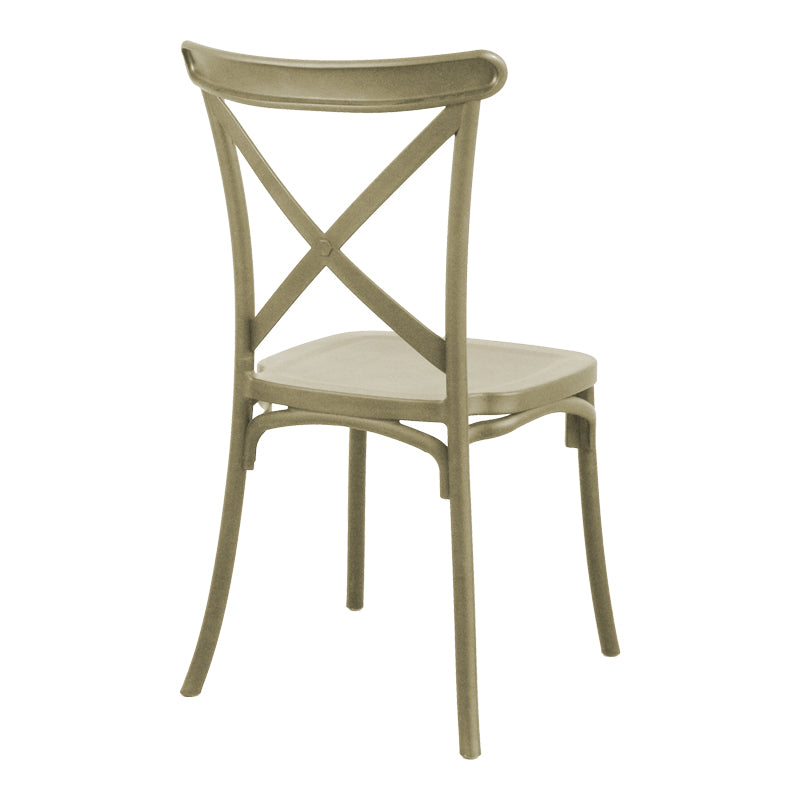 Καρέκλα Crossie pakoworld στοιβαζόμενη pp cappuccino 43x53x88εκ