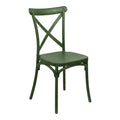 Καρέκλα Crossie pakoworld στοιβαζόμενη pp σκούρο πράσινο 43x53x88εκ