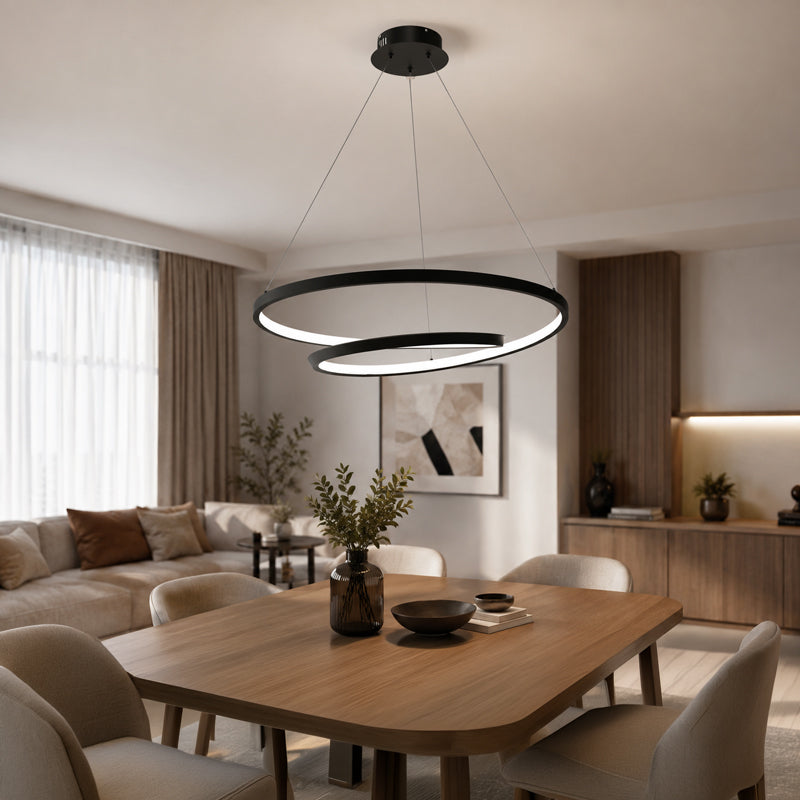Φωτιστικό οροφής Rexon pakoworld led μέταλλο μαύρο Φ49x12εκ