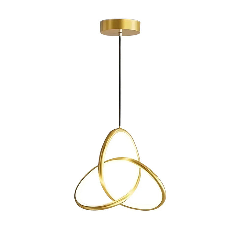 Φωτιστικό οροφής Trinity pakoworld led μέταλλο χρυσό Φ22x100εκ