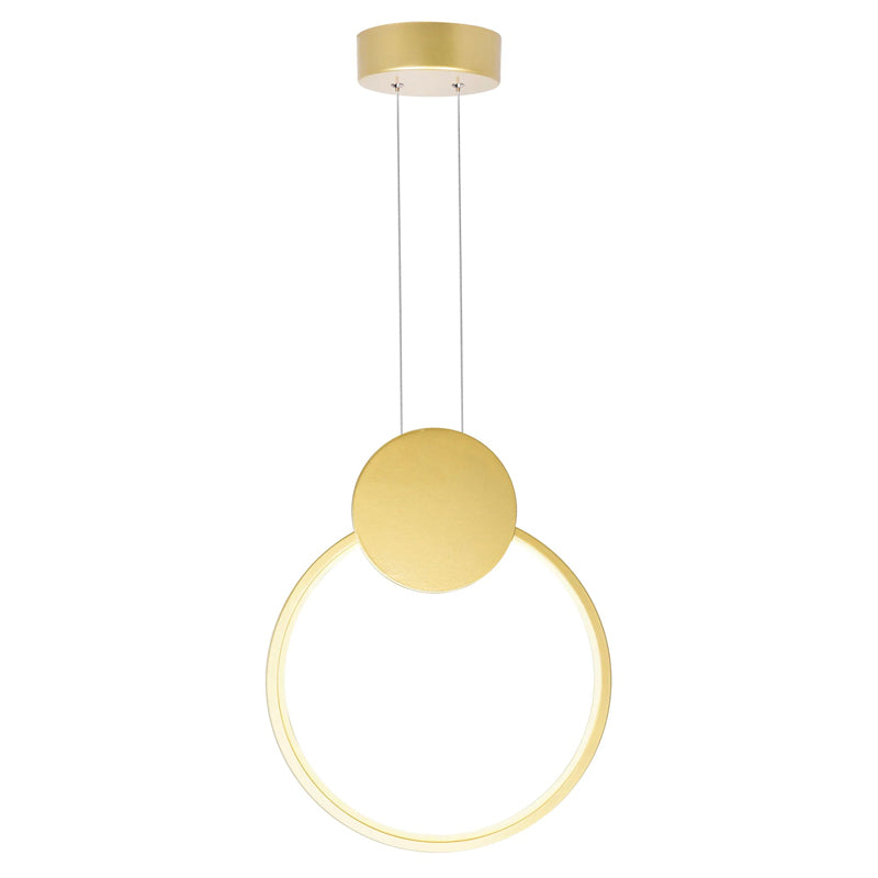 Φωτιστικό οροφής Ganden pakoworld led χρυσό μεταλλικό Φ26,5x20εκ