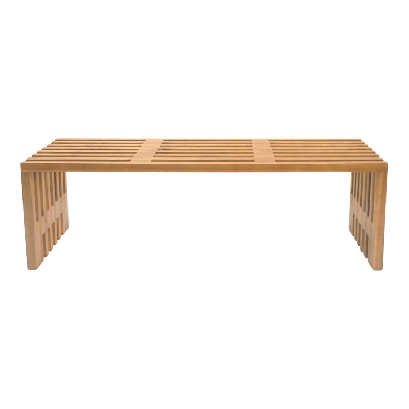 Παγκάκι Zen pakoworld teak ξύλο σε φυσική απόχρωση 140x35x48εκ