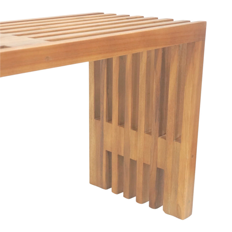 Παγκάκι Zen pakoworld teak ξύλο σε φυσική απόχρωση 140x35x48εκ
