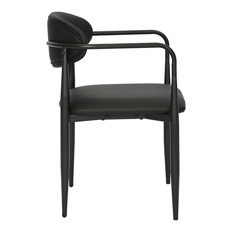 Πολυθρόνα Kalone 4Life pu σε μαύρη απόχρωση 56x55x78εκ