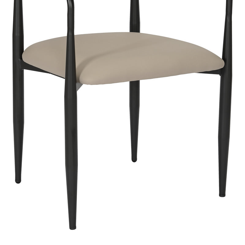 Πολυθρόνα Kalone pakoworld pu σε γκρι-μπεζ απόχρωση 56x55x78εκ