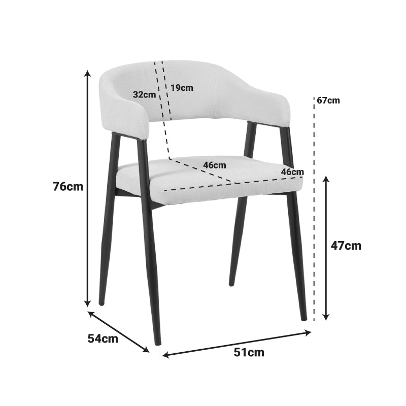 Πολυθρόνα Sezan pakoworld ύφασμα μπεζ 51x54x76εκ
