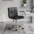 Καρέκλα γραφείου Buleco pakoworld pu σε μαύρη απόχρωση 56x46x74-86εκ