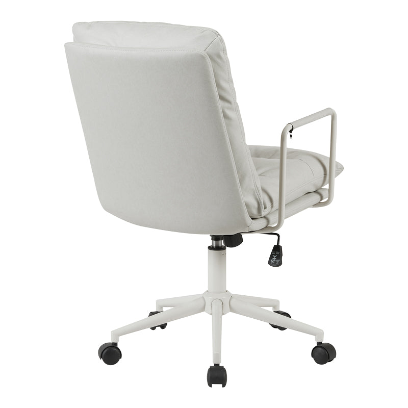 Καρέκλα γραφείου διευθυντη Kreno pakoworld PES γκρι 56x67x89-97εκ