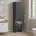 Βιτρίνα-στήλη Toscana pakoworld σε ανθρακί απόχρωση 50x42x222.5εκ