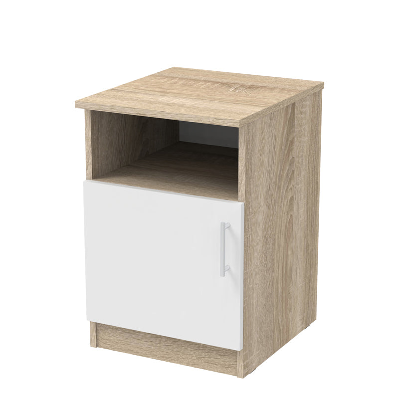 Κομοδίνο Galdi pakoworld σε sonoma-λευκή απόχρωση 40x45x60εκ
