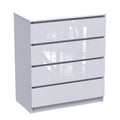 Συρταριέρα Dicama pakoworld mdf σε λευκη glossy απόχρωση 90x47x101εκ