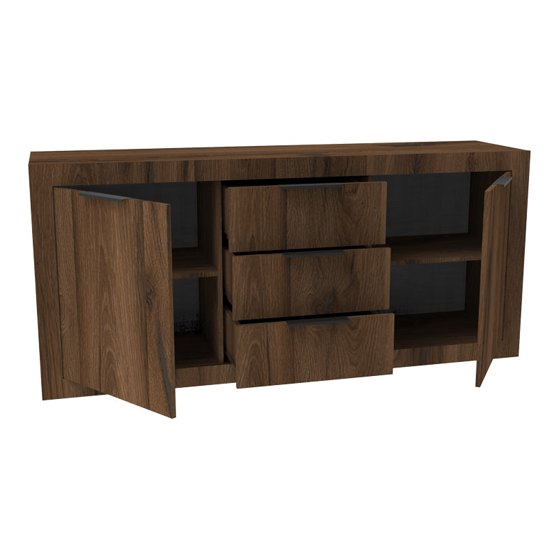 Μπουφές Doha pakoworld καρυδί με oak 180x45x80.5εκ