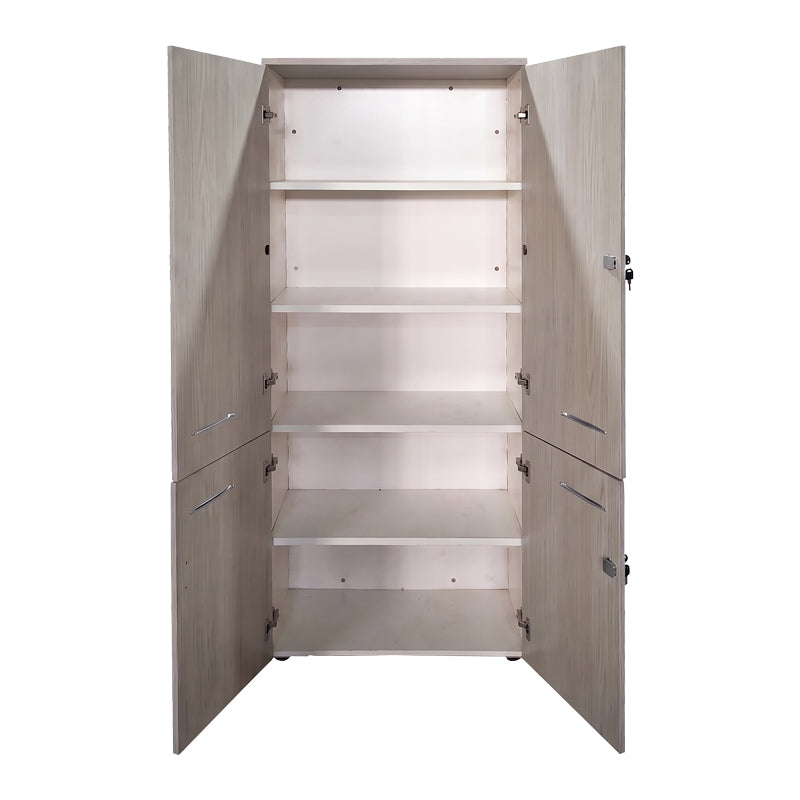 Ντουλάπα γραφείου Armadi pakoworld sonoma-λευκό 80x40x200εκ