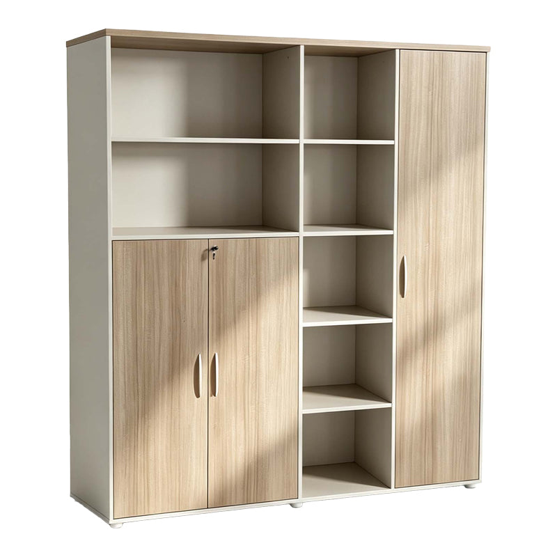Βιβλιοθήκη γραφείου Jabari 4Life σε oak-μπεζ απόχρωση 160x40x200εκ