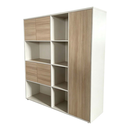 Βιβλιοθήκη γραφείου Chidi 4Life σε oak-μπεζ απόχρωση 160x40x200εκ