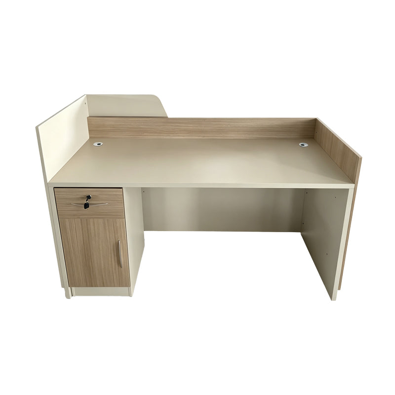 Γραφείο reception Kalu 4Life σε oak-μπεζ απόχρωση 160x60x105εκ