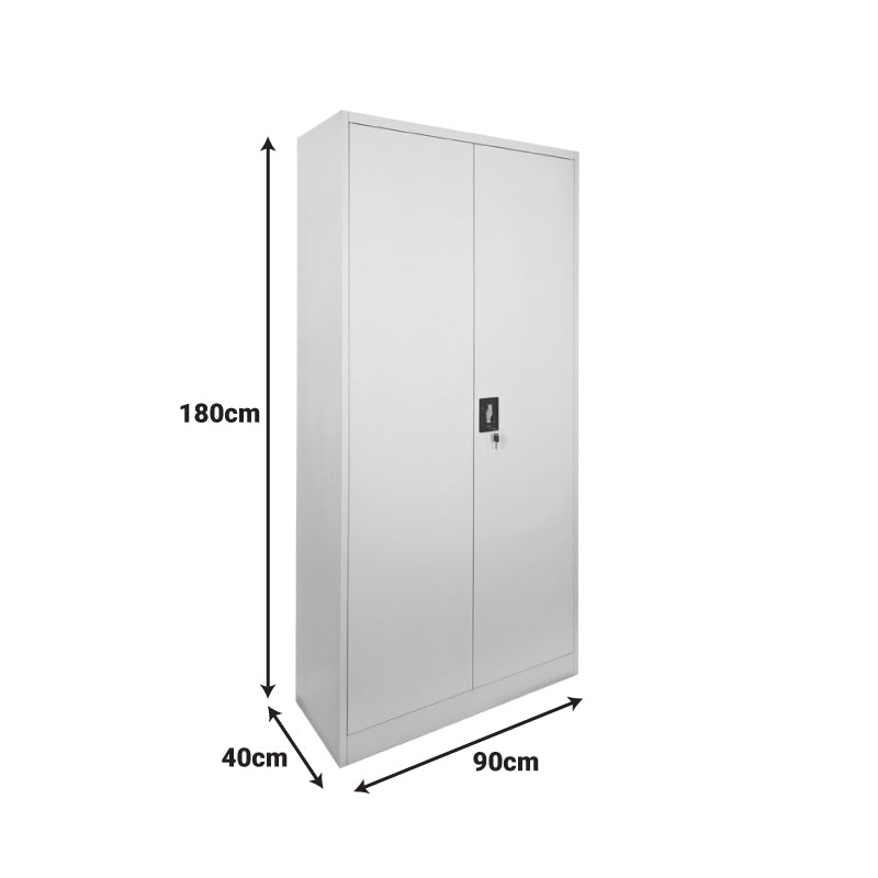 Μεταλλική ντουλάπα Ugren pakoworld ανοιχτό γκρι 90x40x180εκ