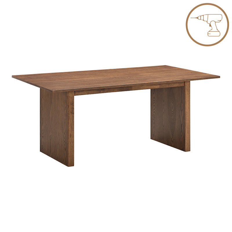 Τραπέζι Eleganza pakoworld mdf σε καρυδί απόχρωση 180x99x75.8εκ