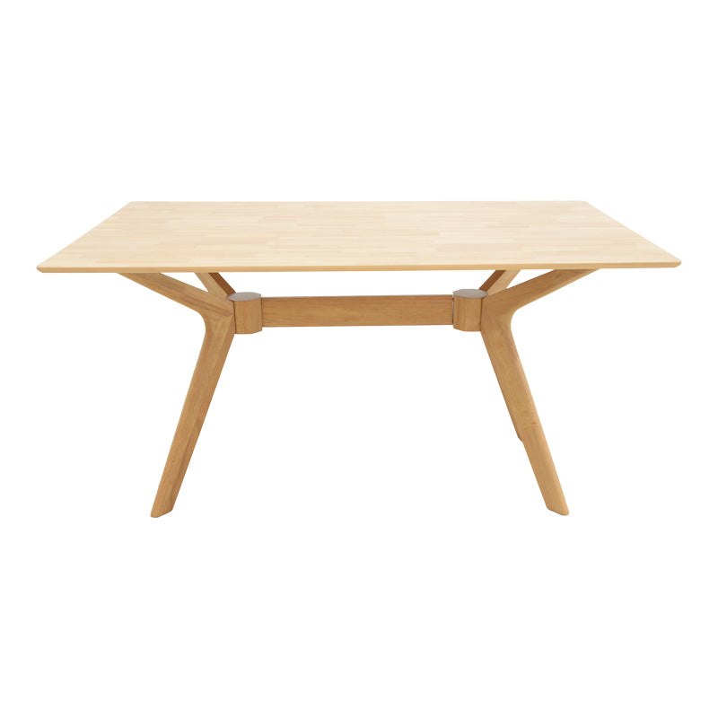 Τραπέζι Raffles pakoworld rubberwood με mdf σε φυσική απόχρωση 150x90x76εκ