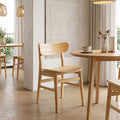Καρέκλα Lumnia pakoworld rubberwood σε φυσική απόχρωση 46x50x76εκ