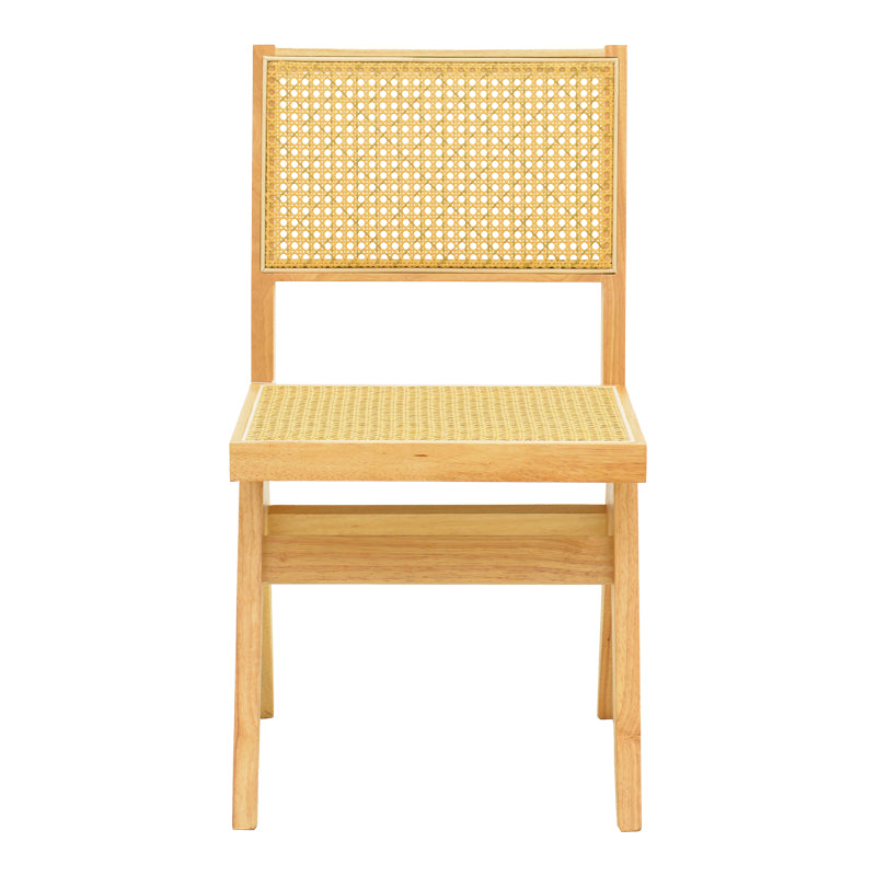 Καρέκλα Winslow pakoworld rubberwood-rattan σε φυσική απόχρωση 46x58x80εκ