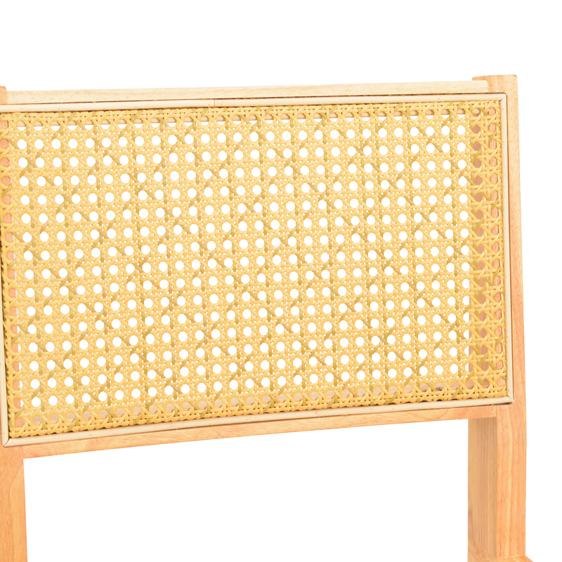 Καρέκλα Winslow pakoworld rubberwood-rattan σε φυσική απόχρωση 46x58x80εκ