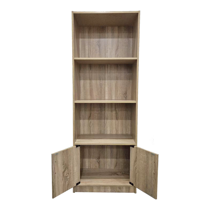 Βιβλιοθήκη Tekaro pakoworld σε sonoma απόχρωση 60x29x166εκ
