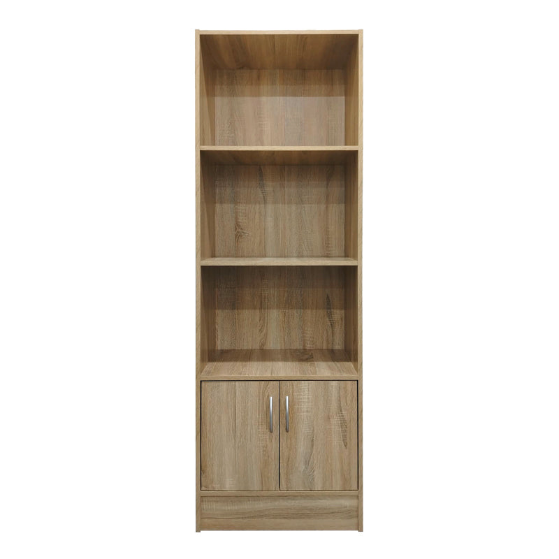 Βιβλιοθήκη Tekaro pakoworld σε sonoma απόχρωση 57x33x180εκ