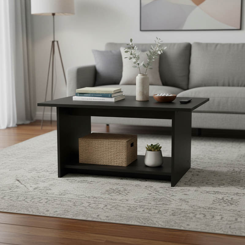 Τραπέζι σαλονιού Votalo pakoworld σε ανθρακί απόχρωση 80x40x42εκ