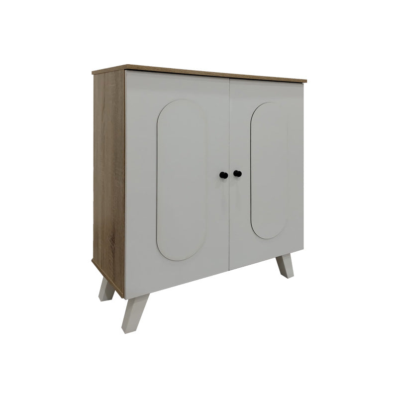 Παπουτσοθήκη-ντουλάπι Cathi pakoworld σε λευκή-sonoma απόχρωση 80x34x95εκ