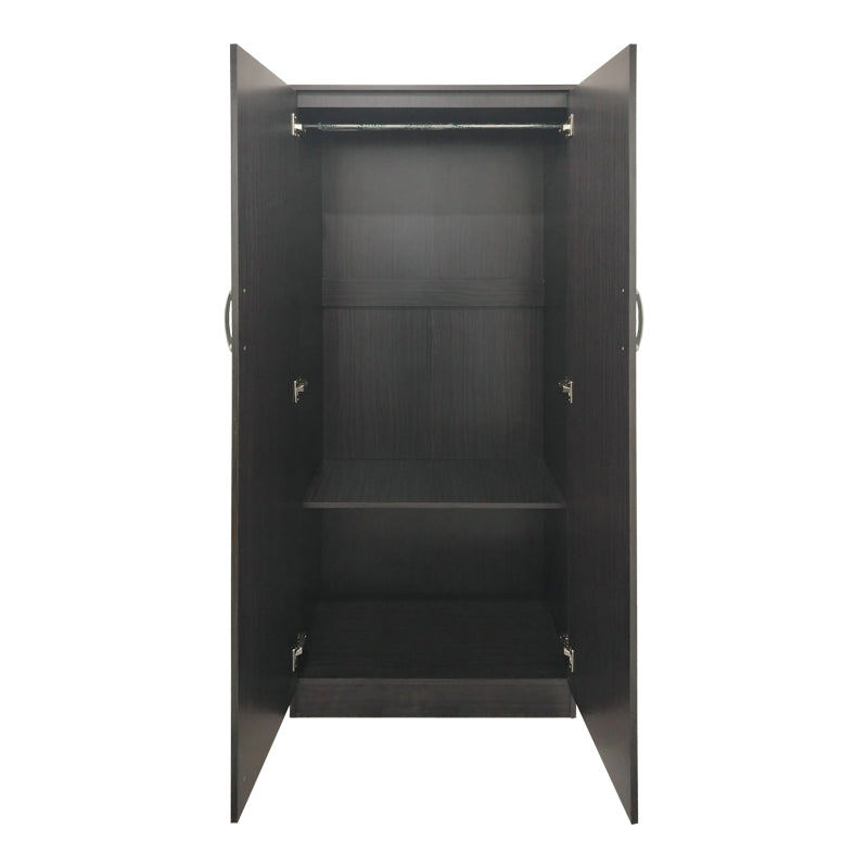 Ντουλάπα δίφυλλη Athos pakoworld σε wenge απόχρωση 80x42x180εκ
