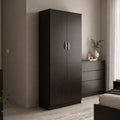 Ντουλάπα δίφυλλη Athos pakoworld σε wenge απόχρωση 80x42x180εκ
