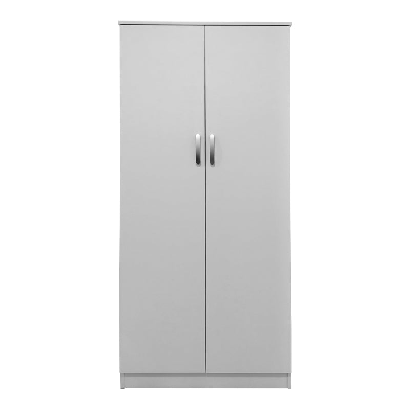 Ντουλάπα δίφυλλη Athos pakoworld σε λευκή απόχρωση 80x42x180εκ